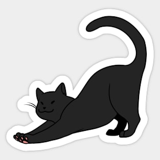 Black Cat Stretch Sticker